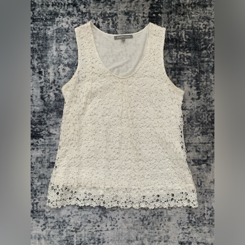 DANIEL RAINN Jorgensen Crochet Top | Small | White